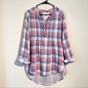 Holding Horses | Anthropologie Plaid Hi-Lo Tunic